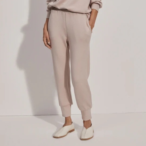 Varley DoubleSoft The Slim Cuff Pant 25" Mushroom Blush Tan Jogger Size Small - Picture 1 of 9